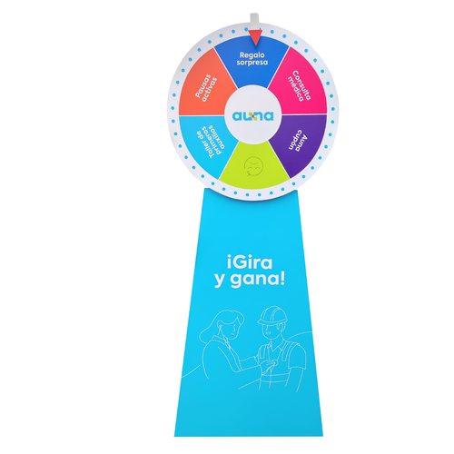 Ruleta Publicitaria Personalizada con base de fierro