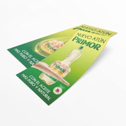 Flyers o volantes en papel couche de 115 gr. - Medida 10x21cm