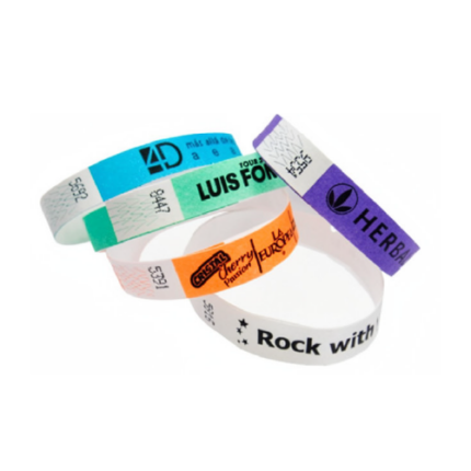 Pulseras Publicitarias en Tyvek Personalizadas (Control de Acceso e Identificación)